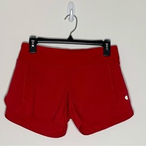 Lululemon ‘Speed Up Shorts’ Red Stripe 4